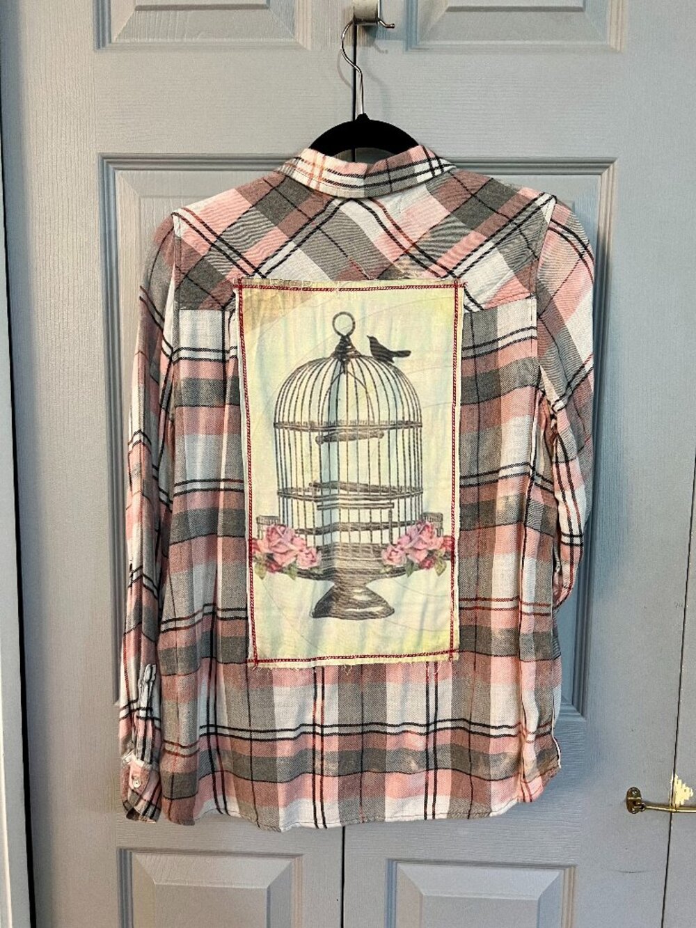 The Nu Vintage Flannel Shirt, Bird Cage on Back